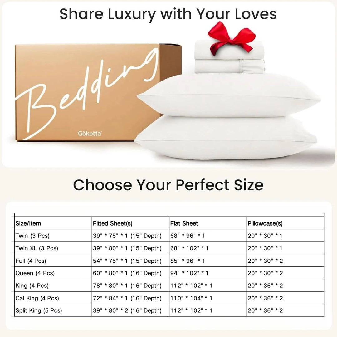 Ultra Soft Brushed Microfiber Bed Sheets Set - GOKOTTA