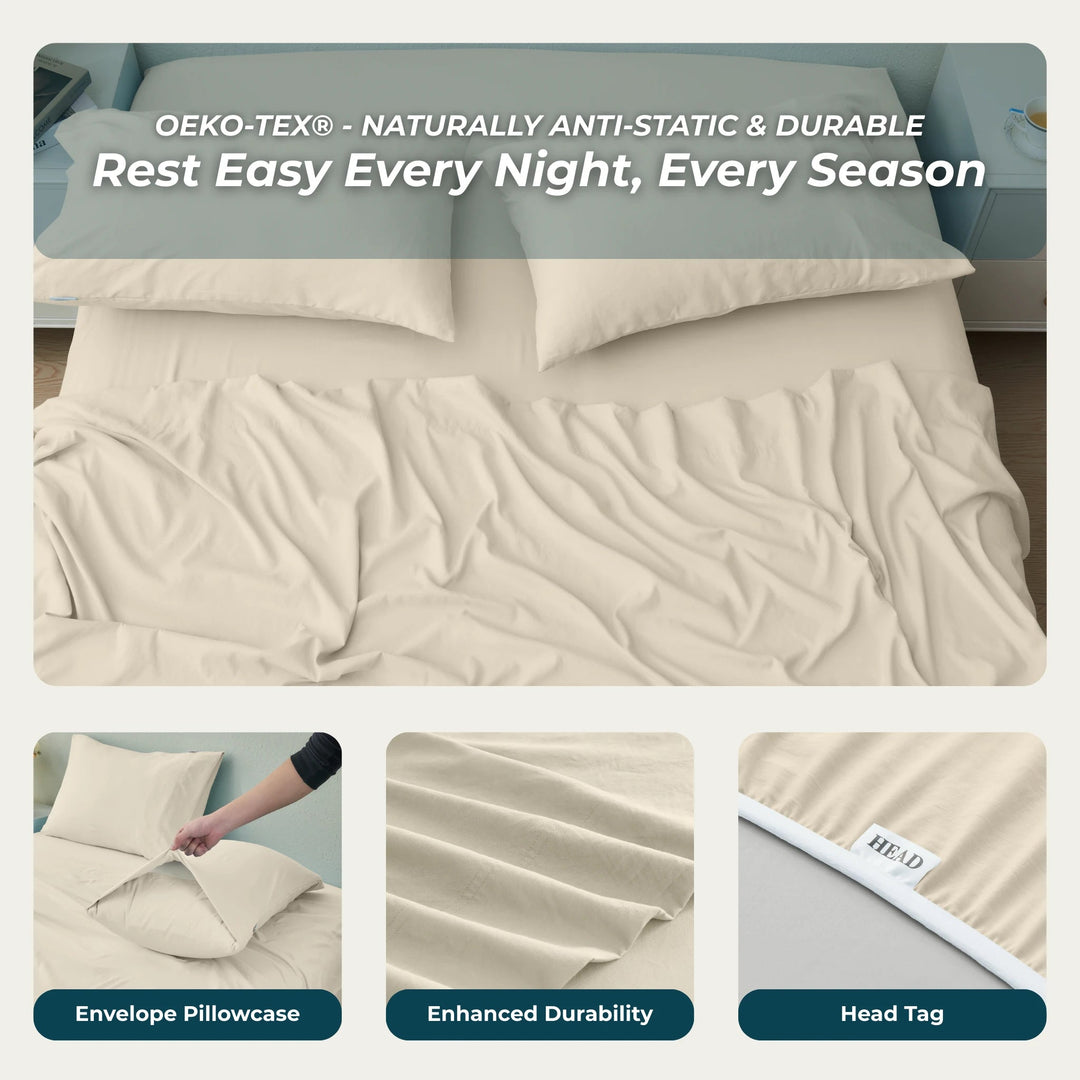 Ultra Soft Brushed Microfiber Bed Sheets Set - GOKOTTA