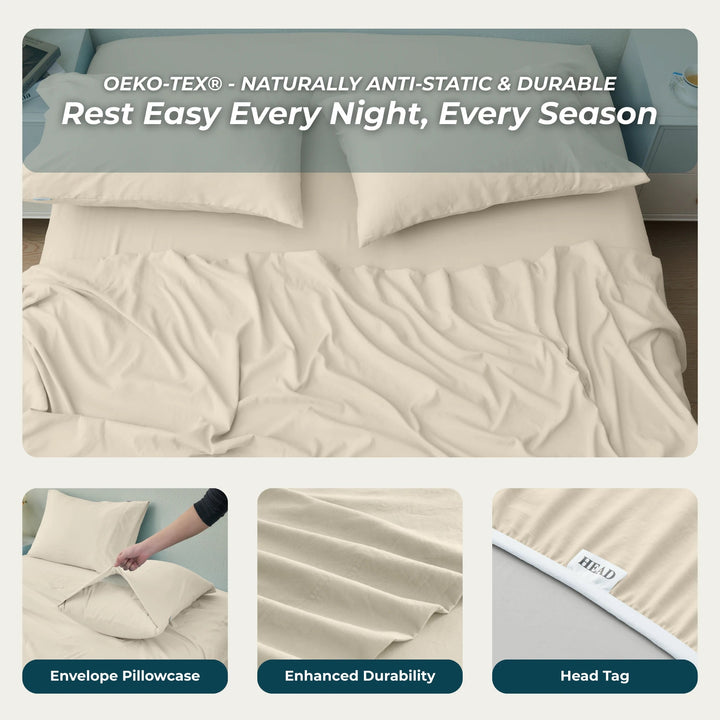 Ultra Soft Brushed Microfiber Bed Sheets Set - GOKOTTA