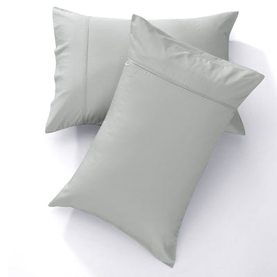 GOKOTTA Bamboo Cooling Pillow Cases Set of 2, Grey