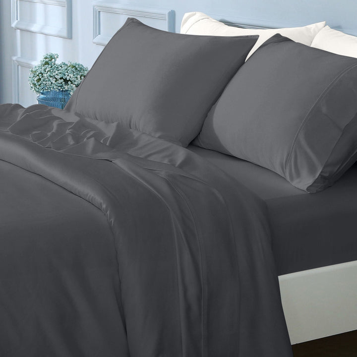 GOKOTTA Bamboo Sheet Set - BreezeComfort, Dark Grey