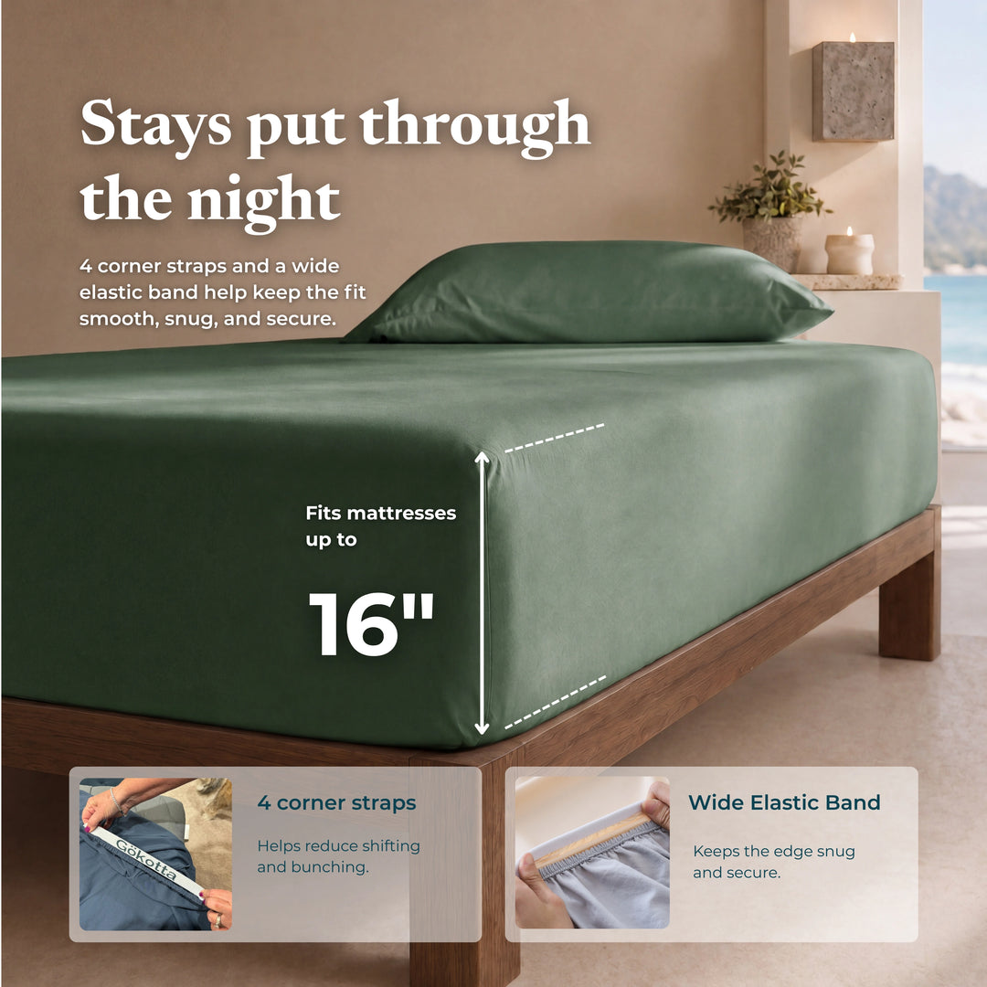 ClassicBreeze™ Bamboo Viscose Sheet Set, Silver Sage