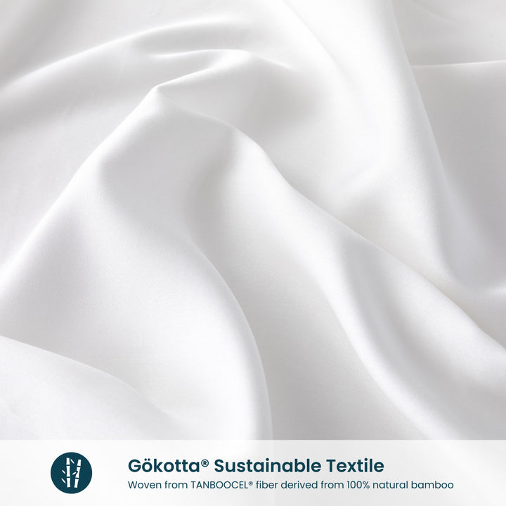 Bright White Bamboo Pillowcases by GOKOTTA - Image 5
