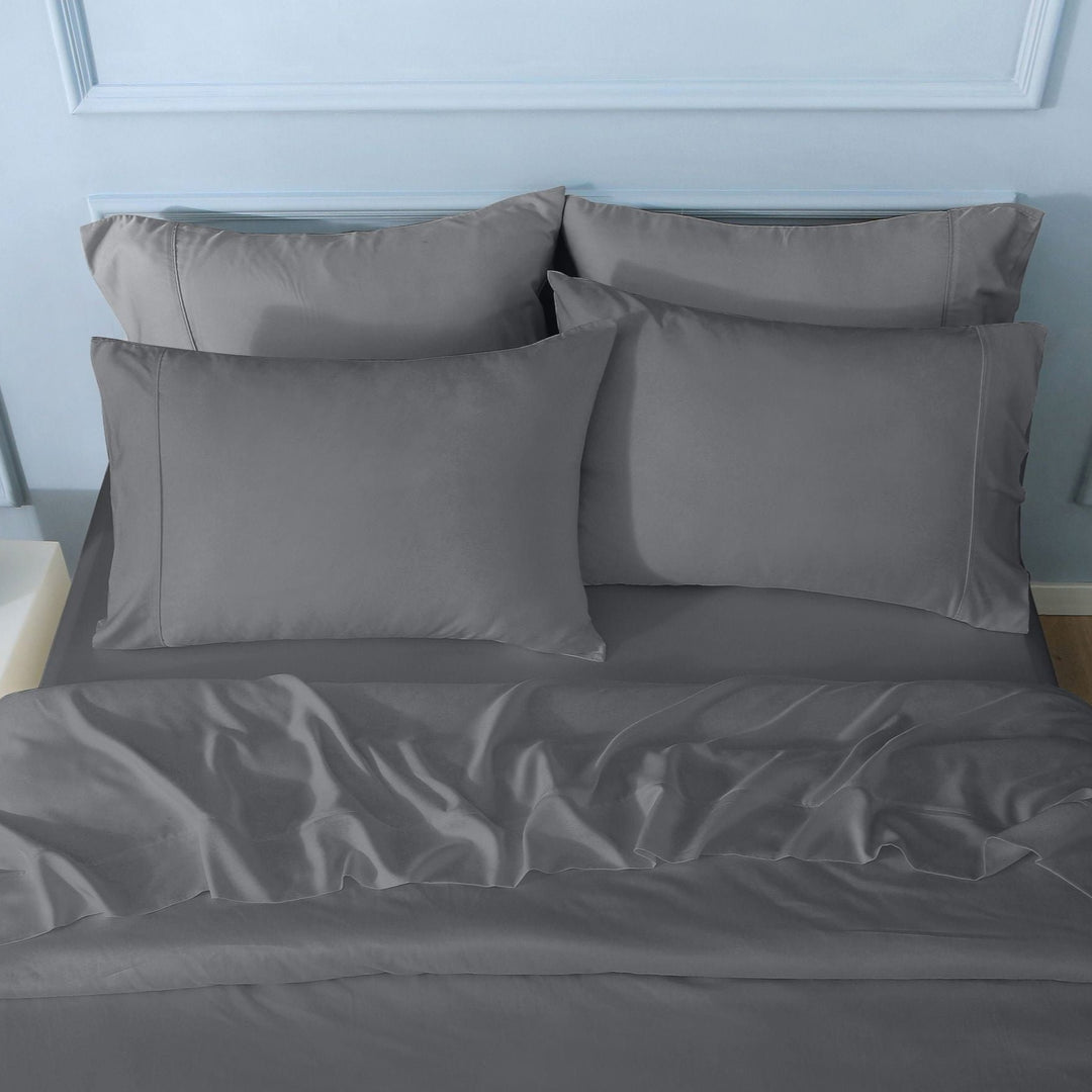 GOKOTTA Bamboo Sheet Set - BreezeComfort - Dark Grey 4