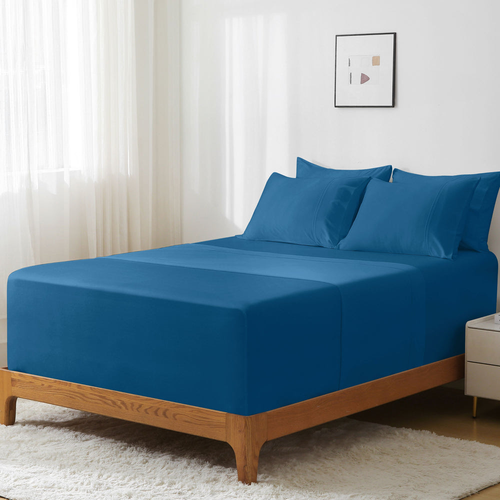 GOKOTTA Bed Sheets Set - AllSeason - Blue 6