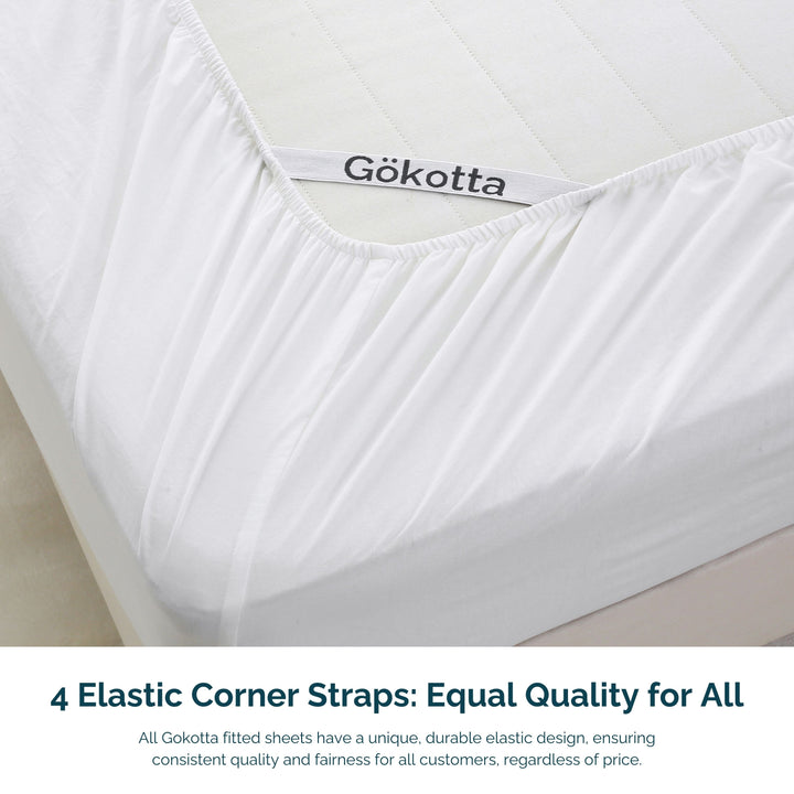 GOKOTTA Brushed Microfiber Bed Sheets Set, Cream White - Sheet Set - GOKOTTA