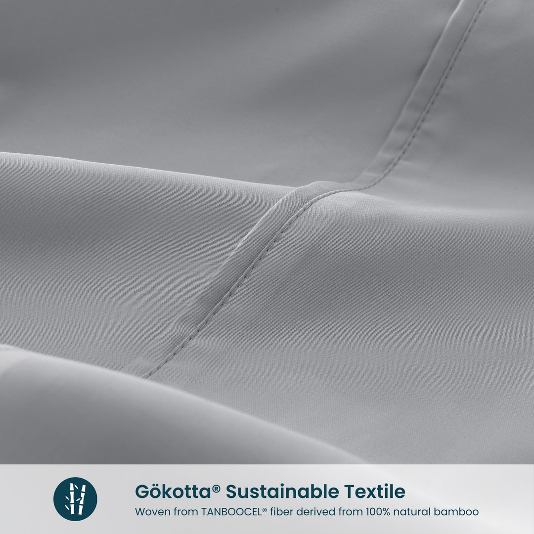 Grey Bamboo Pillowcases by GOKOTTA - Image 6