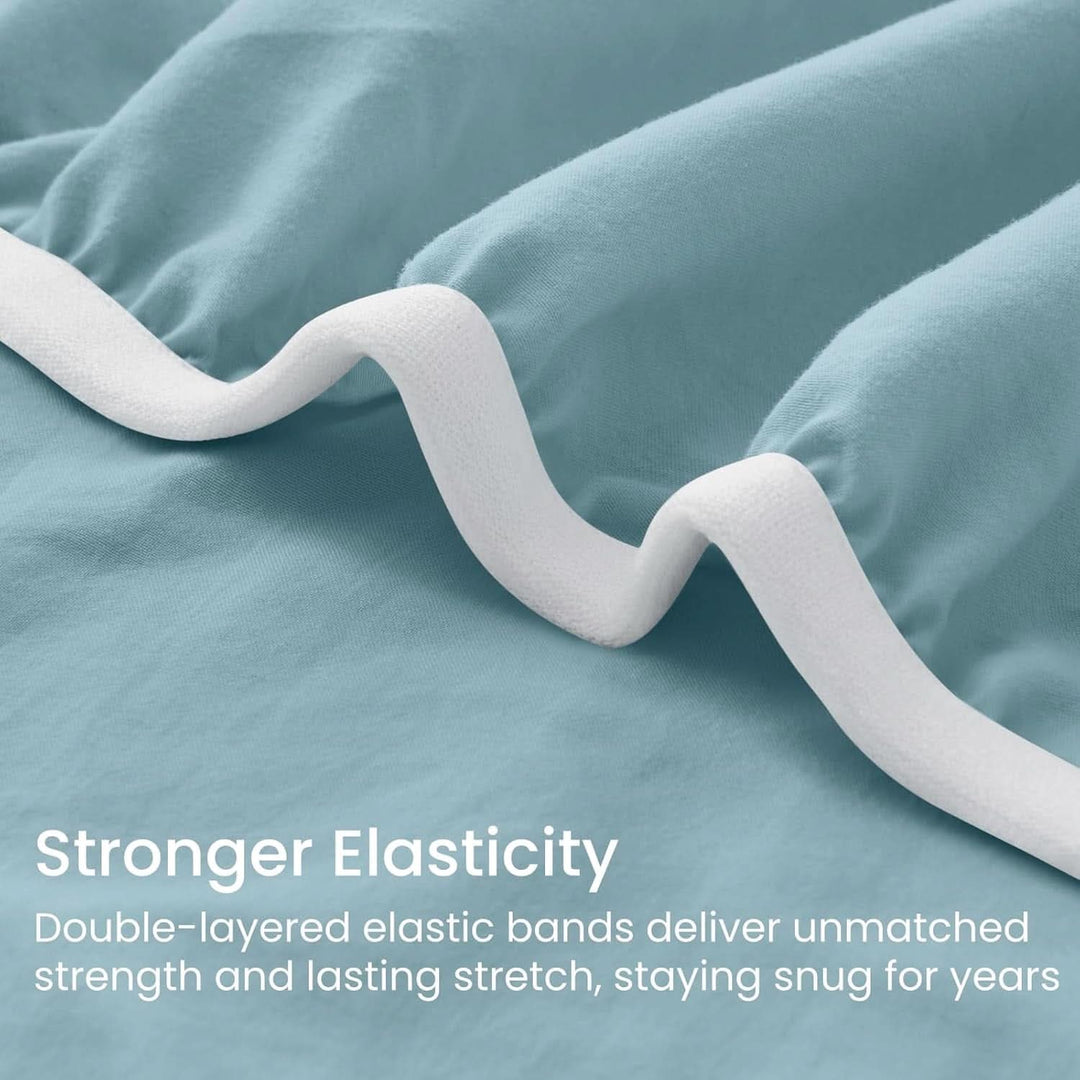 Ultra Soft Brushed Microfiber Bed Sheets Set, Baby Blue