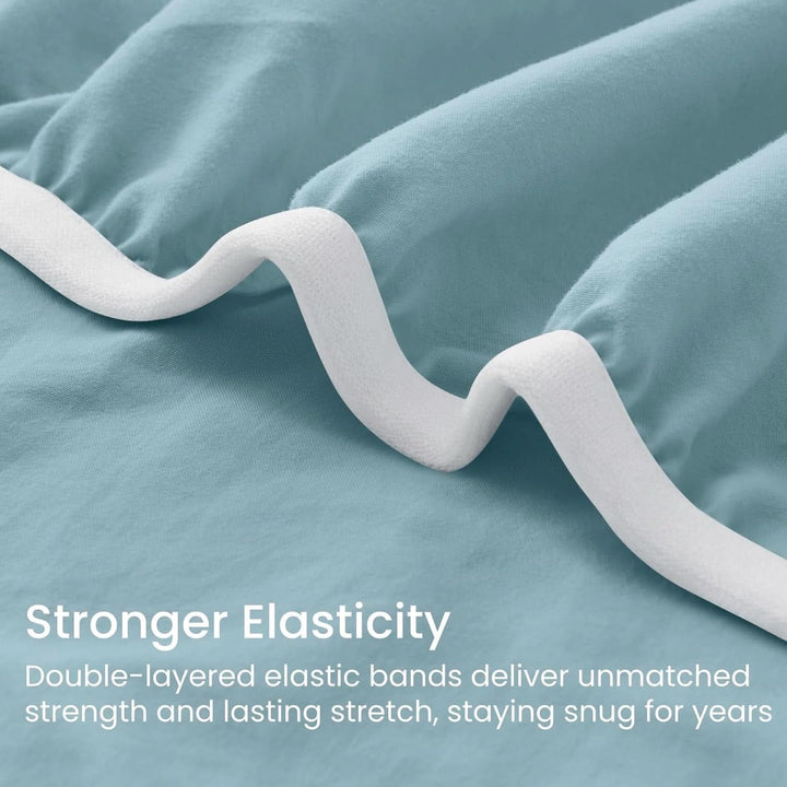 Ultra Soft Brushed Microfiber Bed Sheets Set, Baby Blue