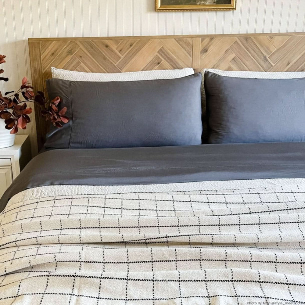 Bamboo Cooling Pillowcases Set, Dark Grey - GOKOTTA