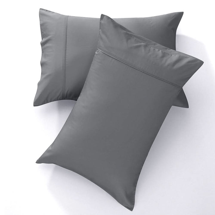 Bamboo Cooling Pillowcases Set, Dark Grey - GOKOTTA