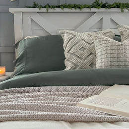 Bamboo Cooling Pillowcases Set, Green - GOKOTTA