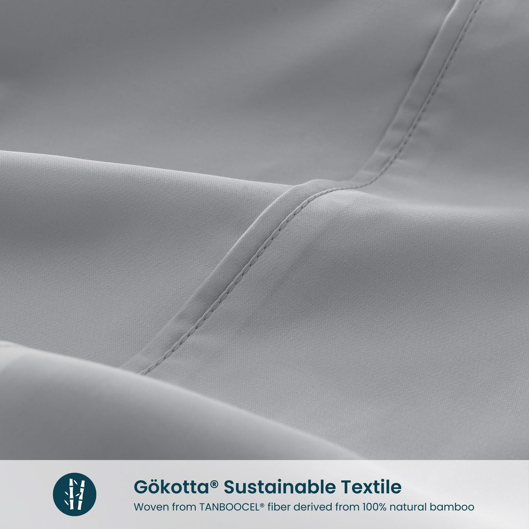 Bamboo Cooling Pillowcases Set, Grey - GOKOTTA