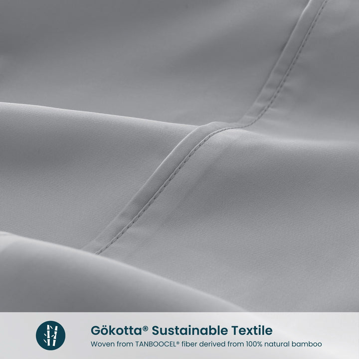 Bamboo Cooling Pillowcases Set, Grey - GOKOTTA