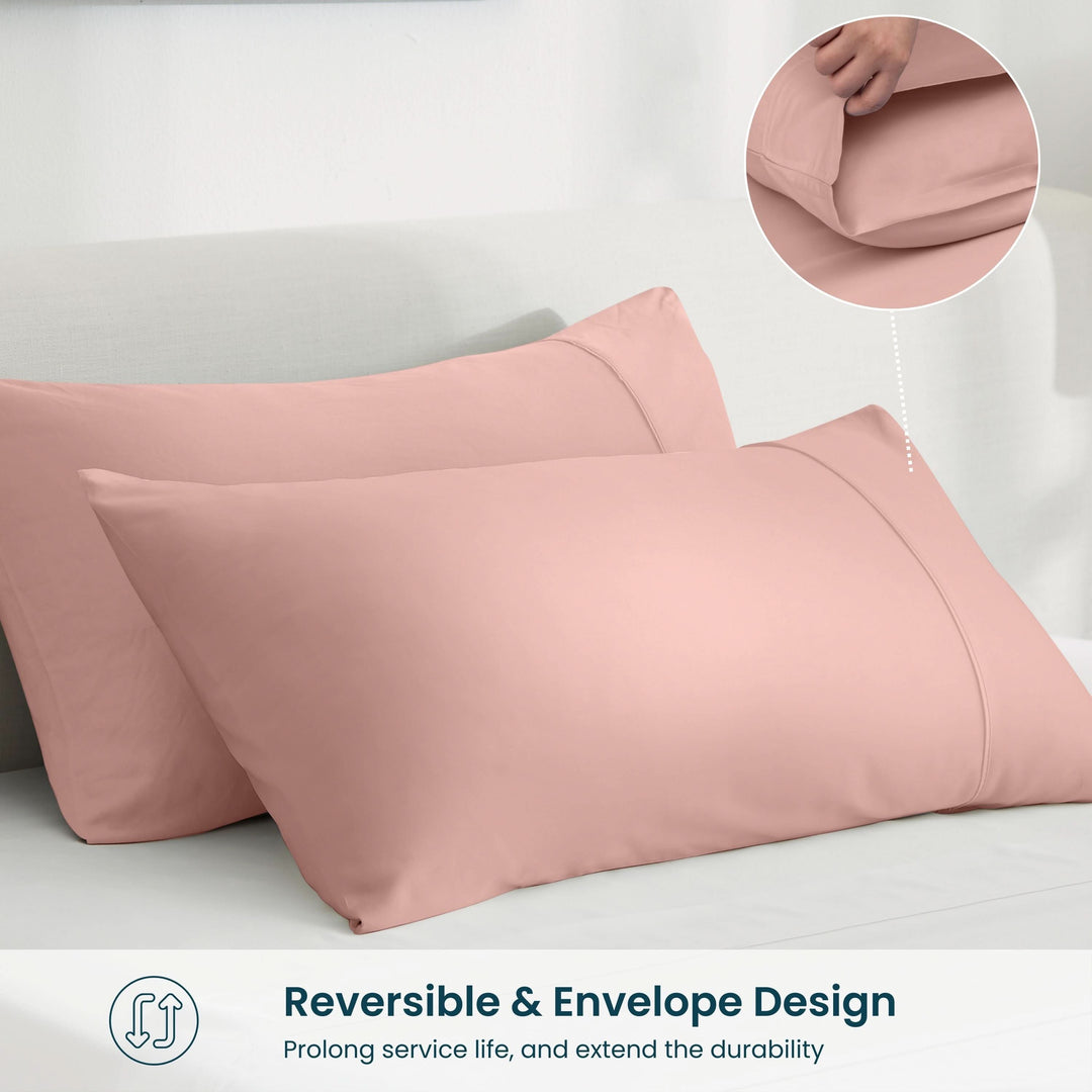 Bamboo Cooling Pillowcases Set, Pink（Summer Bundlue Free Gift） - GOKOTTA