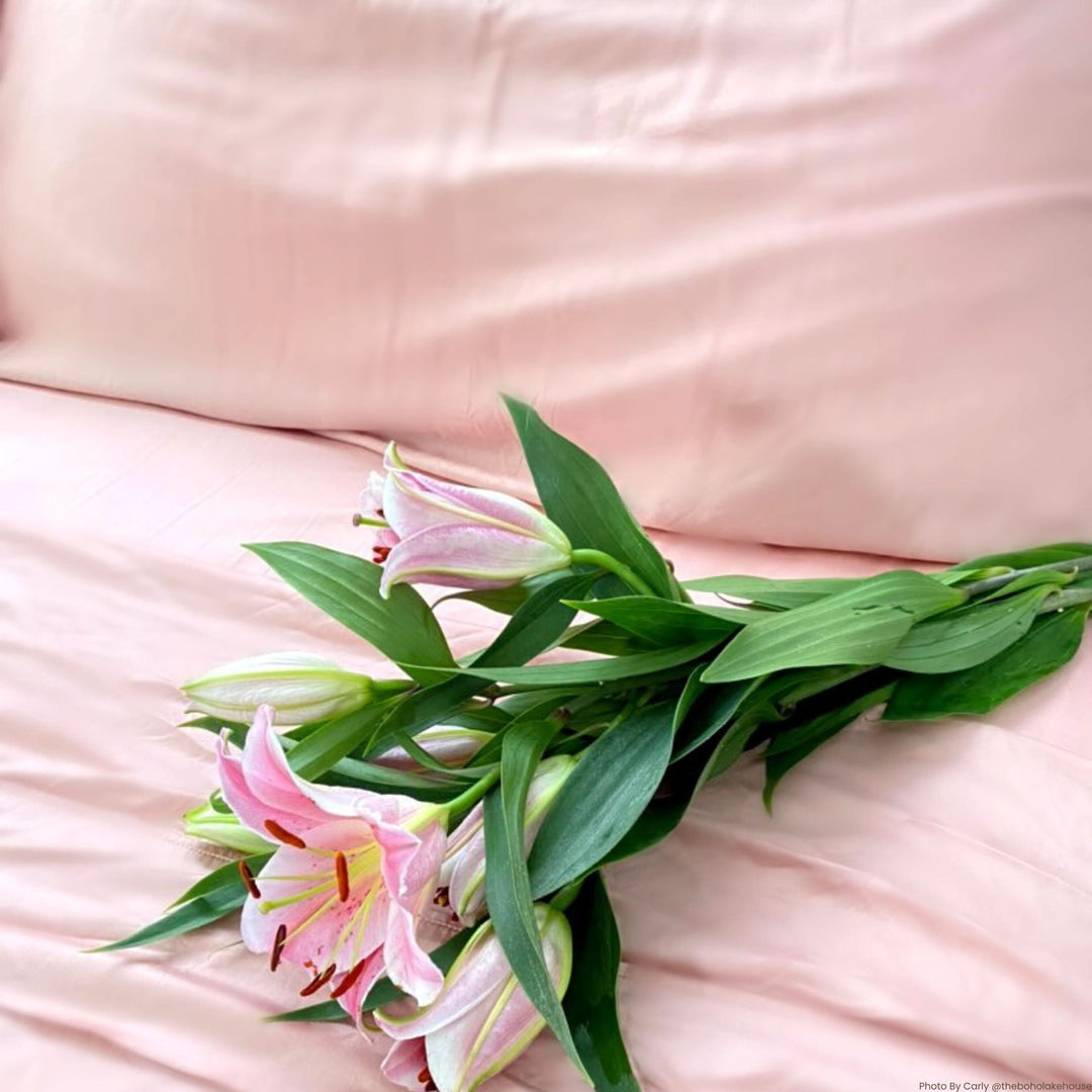Bamboo Cooling Pillowcases Set, Pink（Summer Bundlue Free Gift） - GOKOTTA