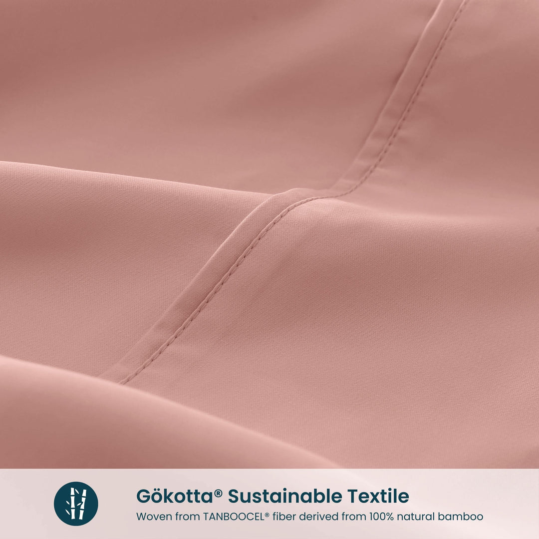 Bamboo Cooling Pillowcases Set, Pink（Summer Bundlue Free Gift） - GOKOTTA