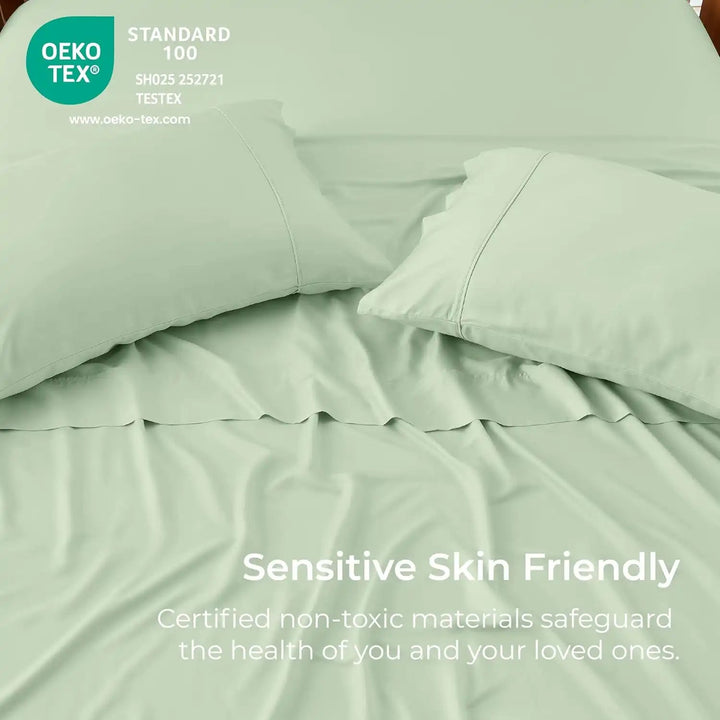 Bamboo Cooling Pillowcases Set, Sea Glass - GOKOTTA