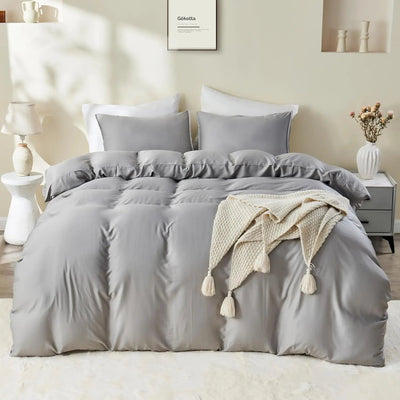 Bamboo Duvet Cover Set - Grey