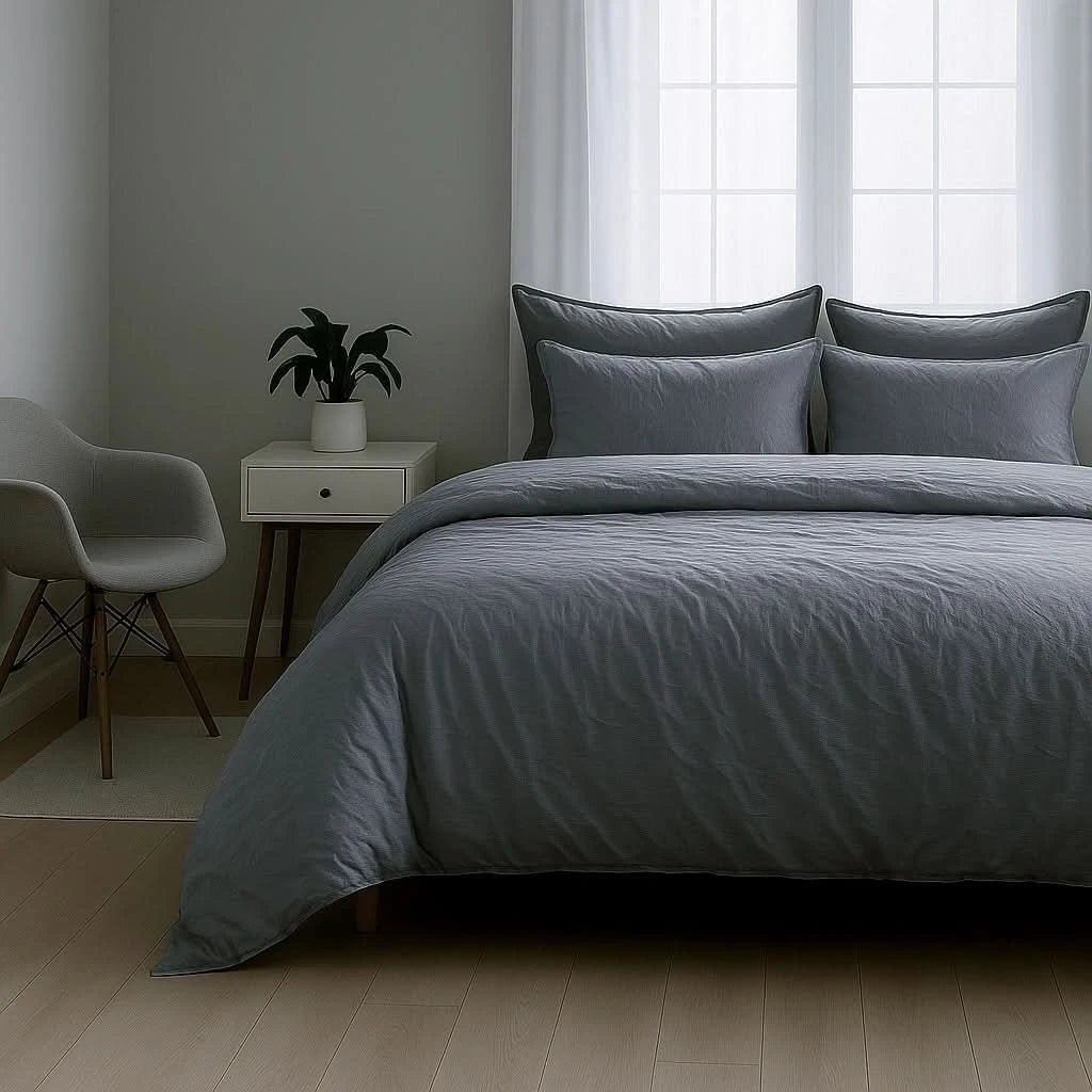 Bamboo Duvet Cover Set - Grey - GOKOTTA