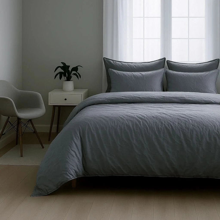 Bamboo Duvet Cover Set - Grey - GOKOTTA