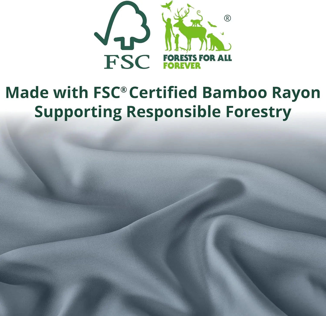 Bamboo Duvet Cover Set - Grey - GOKOTTA