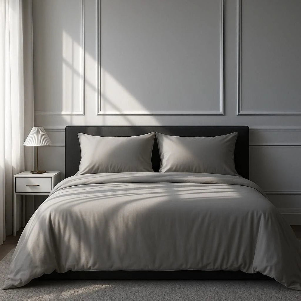 Bamboo Duvet Cover Set - Grey - GOKOTTA