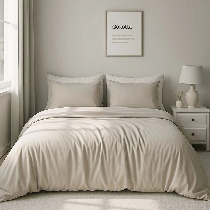 Bamboo Duvet Cover Set - Grey - GOKOTTA
