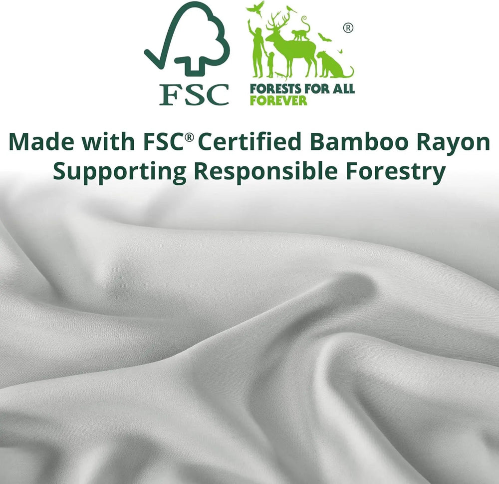 Bamboo Duvet Cover Set - Grey - GOKOTTA