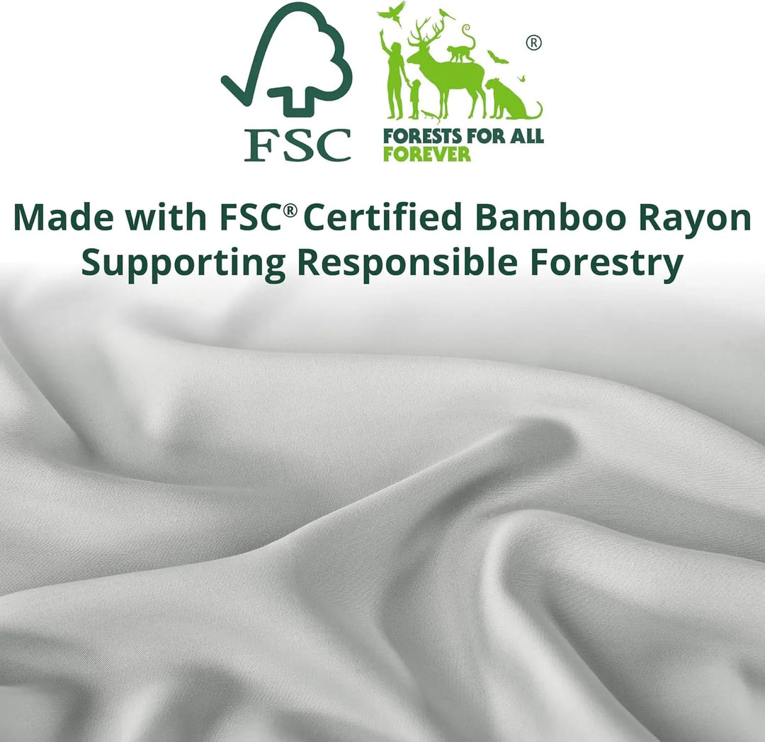 Bamboo Duvet Cover Set - Grey - GOKOTTA