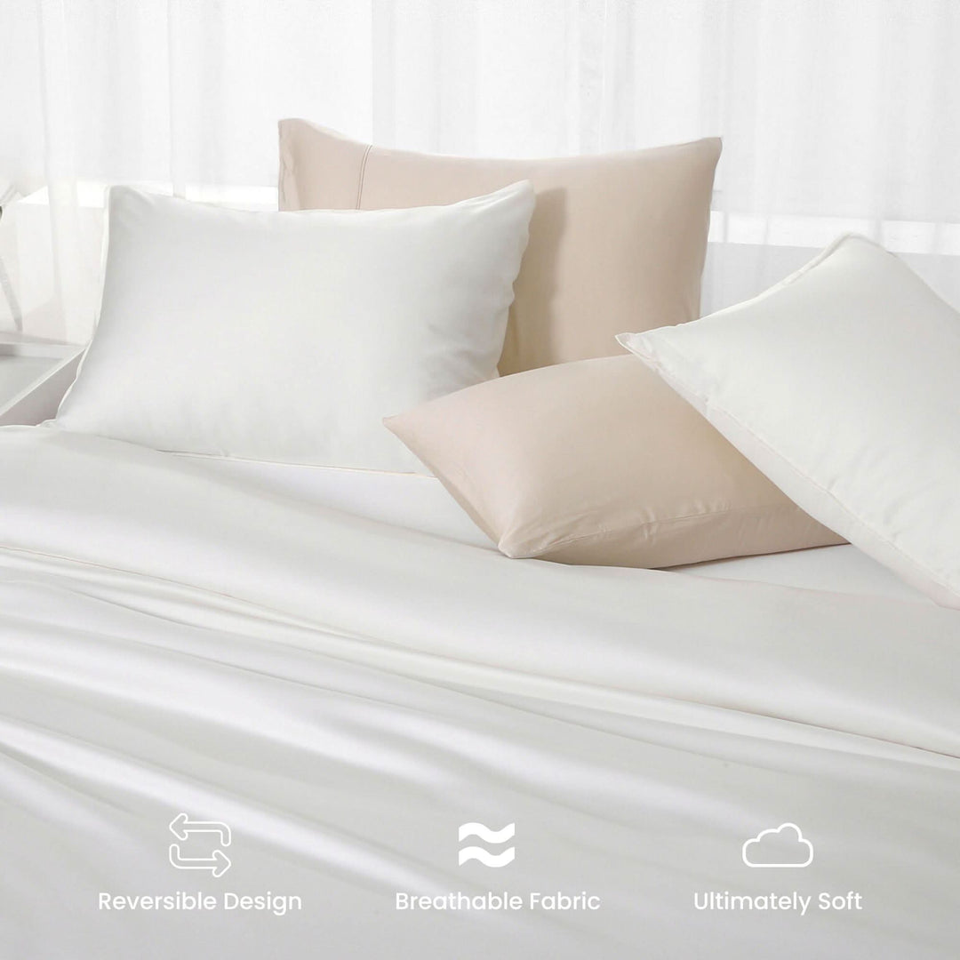 Bamboo Duvet Cover Set - Grey - GOKOTTA