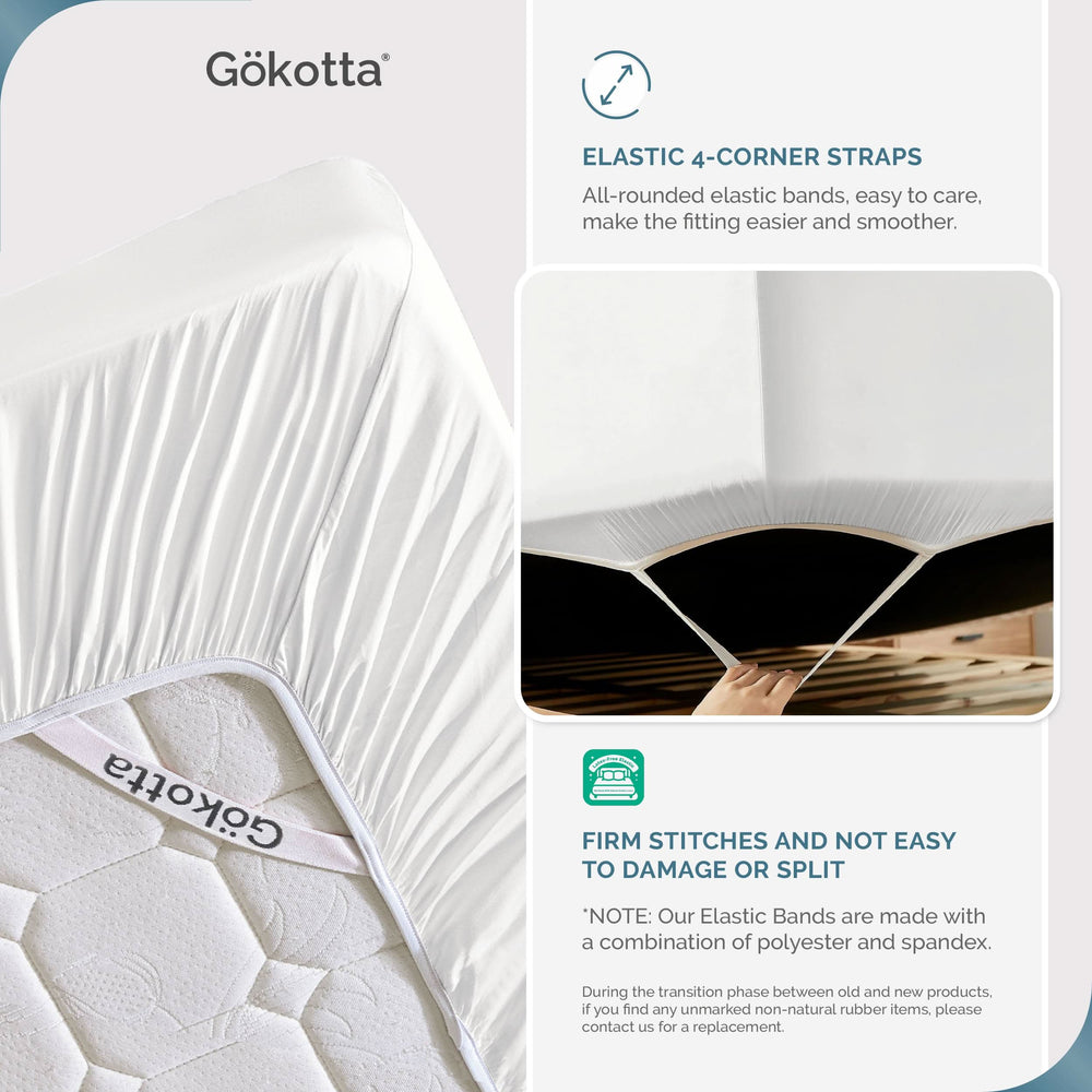 Bamboo Fitted Sheet Only - Extra Deep Pocket - GOKOTTA