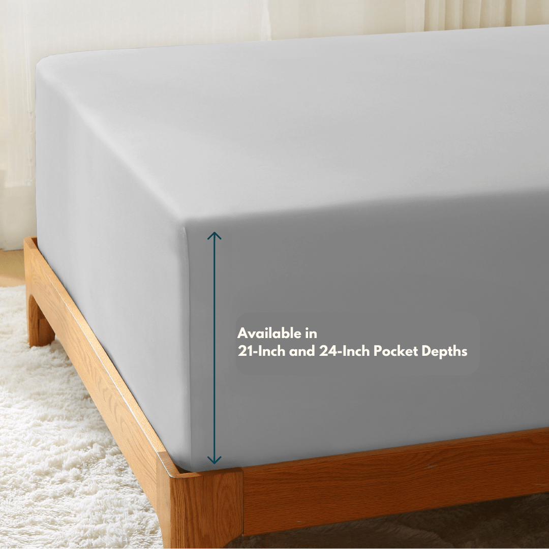 Bamboo Fitted Sheet Only - Extra Deep Pocket - GOKOTTA