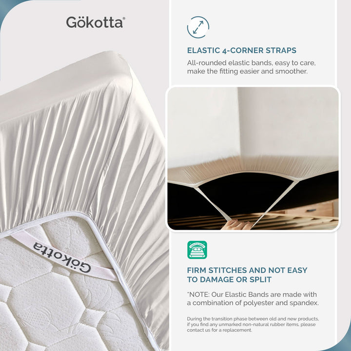 Bamboo Fitted Sheet Only - Extra Deep Pocket - GOKOTTA