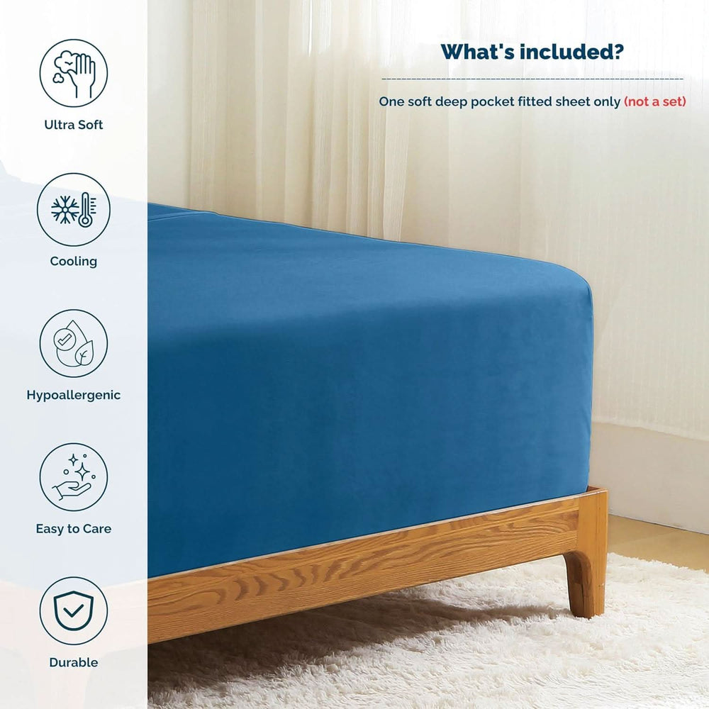 Bamboo Fitted Sheet Only - Extra Deep Pocket - GOKOTTA