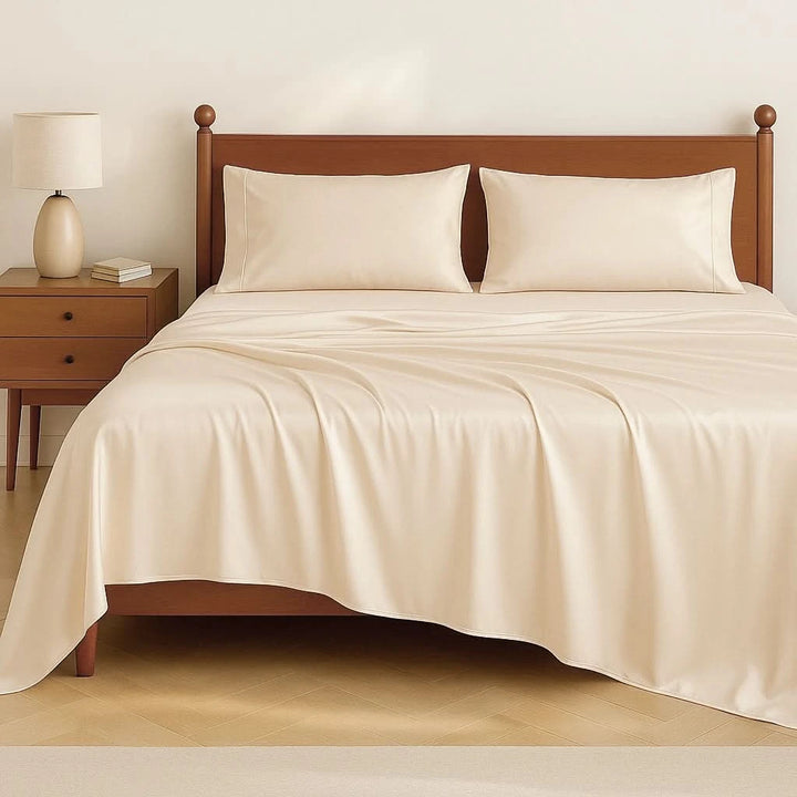 Cooling Bamboo Sheet Set, Light Beige