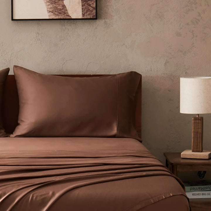 BreezeComfort Eco Grown Bamboo Rayon Sheet Set, Cocoa Brown - GOKOTTA