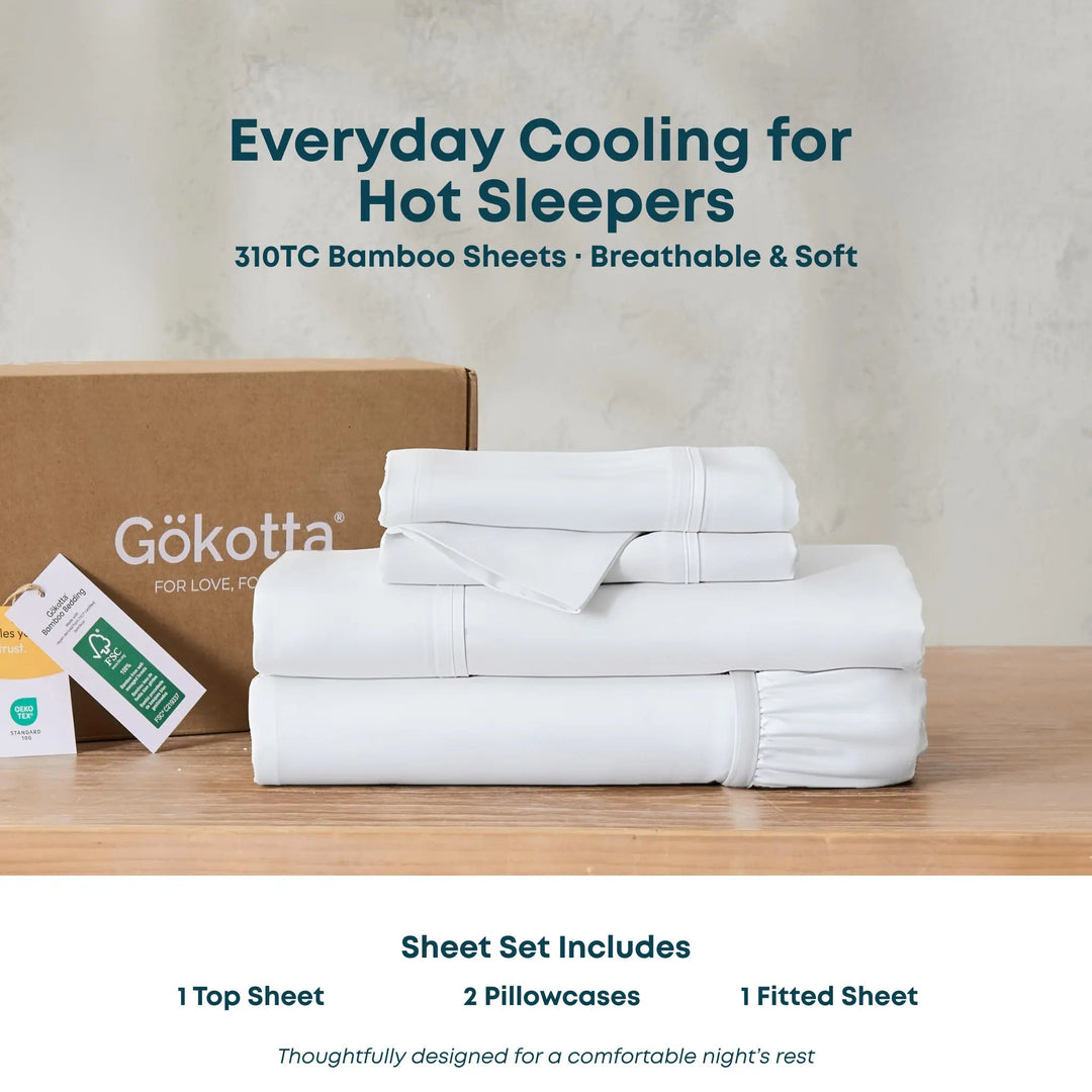 ClassicBreeze™ Bamboo Sheet Set for Hot Sleepers - GOKOTTA