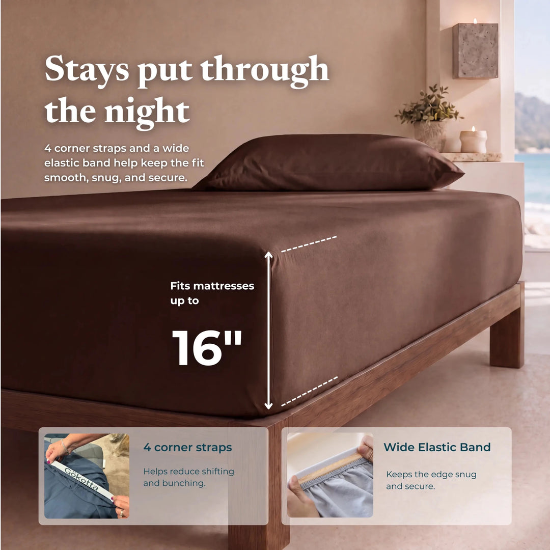 ClassicBreeze™ Bamboo Viscose Sheet Set, Sienna - GOKOTTA