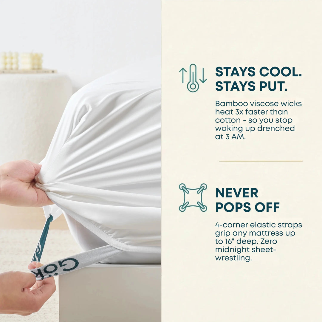 ClassicBreeze™ Cooling Bamboo Fitted Sheet - GOKOTTA