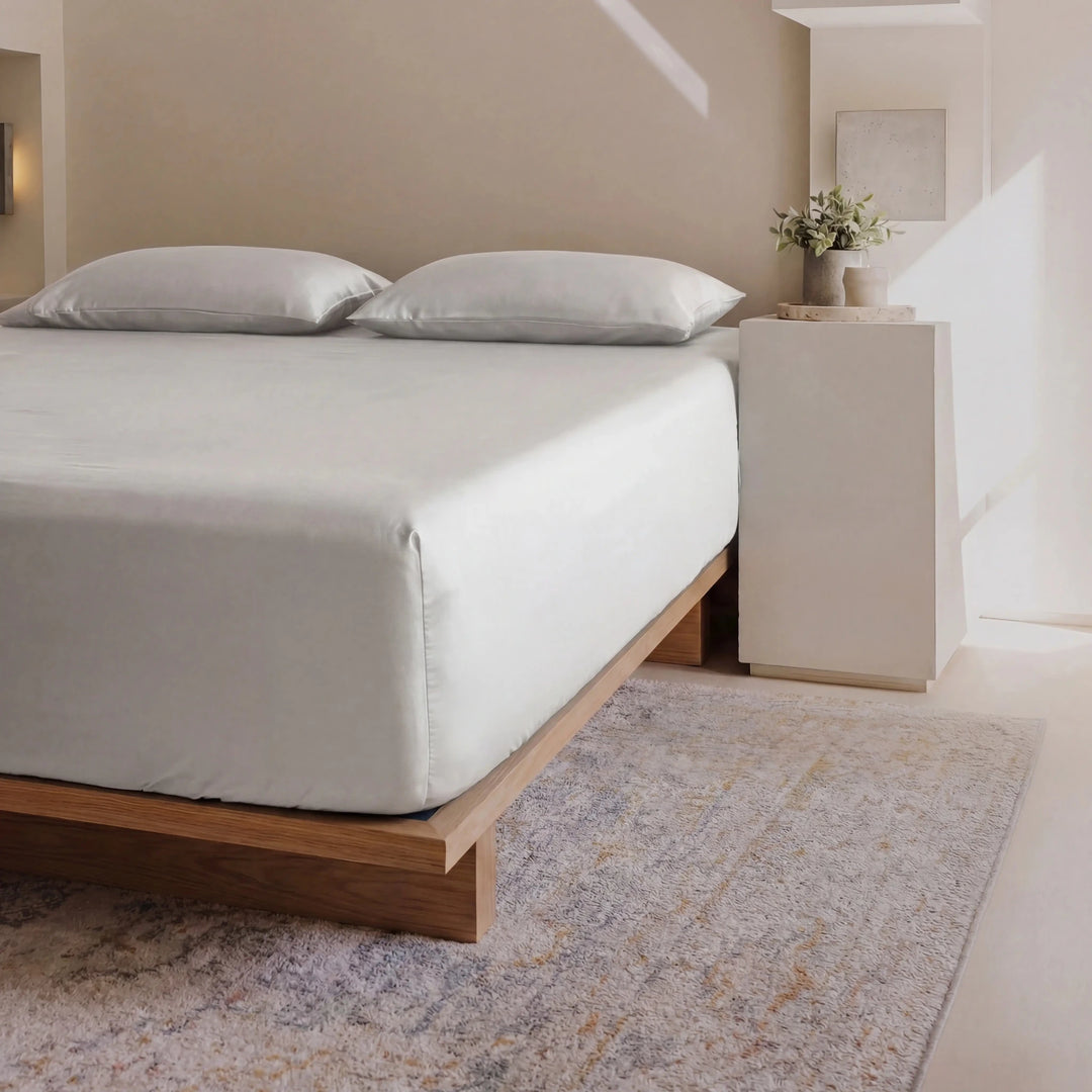 ClassicBreeze™ Cooling Bamboo Viscose Fitted Sheet, Deep Slate - GOKOTTA