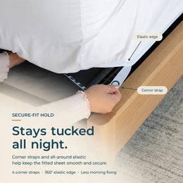 ClassicBreeze™ Cooling Bamboo Viscose Fitted Sheet, Snow - GOKOTTA
