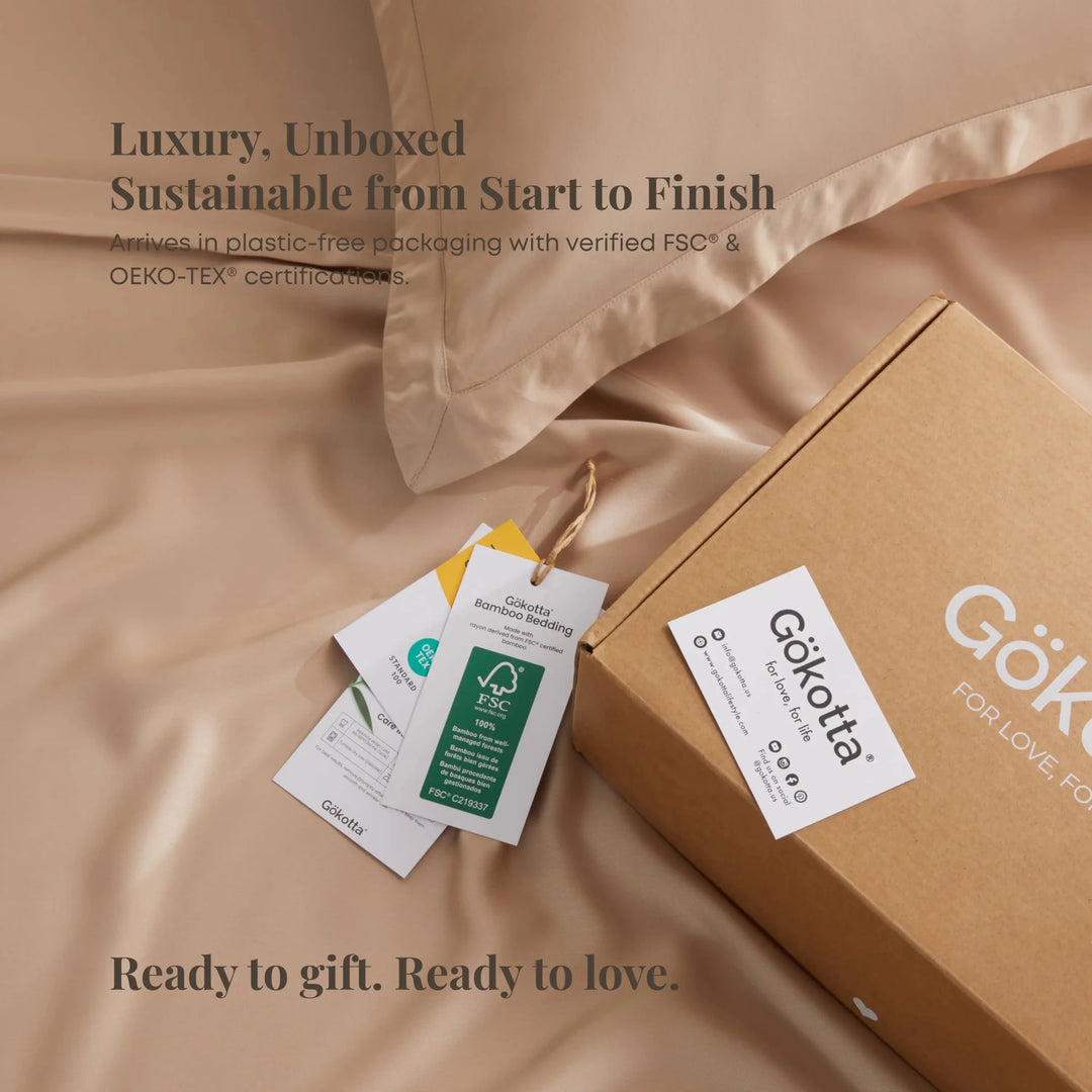 Gokotta Rack Gokotta 100% Bamboo Rayon Sheets - 430TC Sateen Deep Pocket – GOKOTTA