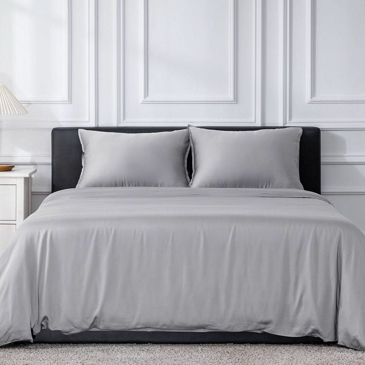 Cooling Bamboo Duvet Cover Set, Grey（US ONLY Free Gift） - GOKOTTA
