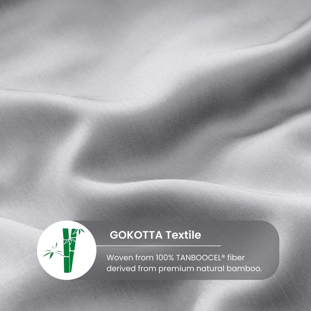 Cooling Bamboo Duvet Cover Set, Grey（US ONLY Free Gift） - GOKOTTA