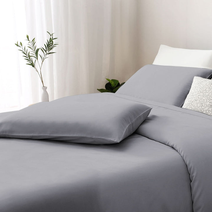 Cooling Bamboo Duvet Cover Set, Grey（US ONLY Free Gift） - GOKOTTA