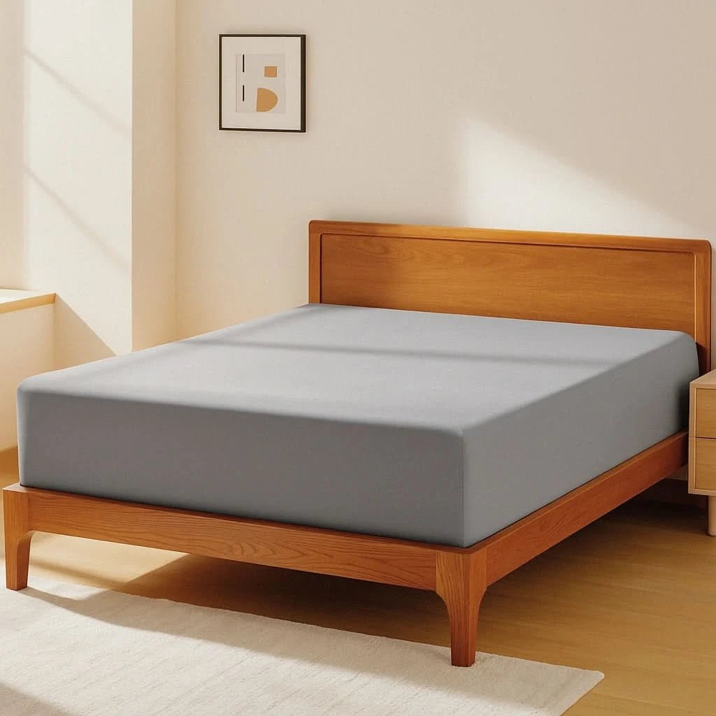 Cooling Bamboo Fitted Sheet Only, Grey - GOKOTTA