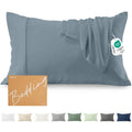 Juego de fundas de almohada refrescantes de bambú, azul 