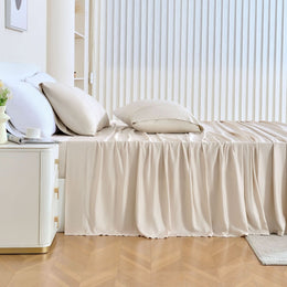 Cooling Bamboo Pillowcases Set, Light Beige - GOKOTTA
