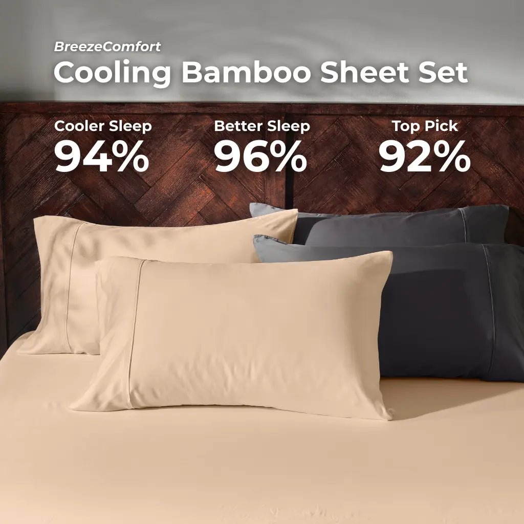 Cooling Bamboo Sheet Set, Creamy Peach - GOKOTTA